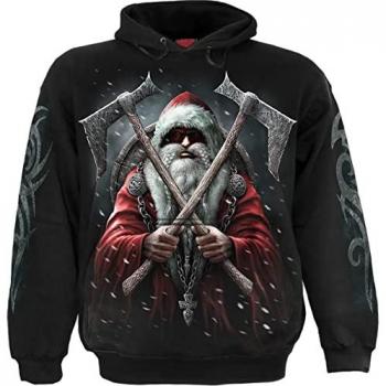 Spiral Sleigher Hoodie Herren Kapuzenpullover schwarz M