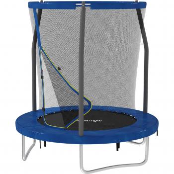SportNow Trampoline Acier Sécurisé 183x200 Bleu