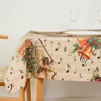 Coton Antitache Muare – Nappe de Noël Multicolore 250x140 cm