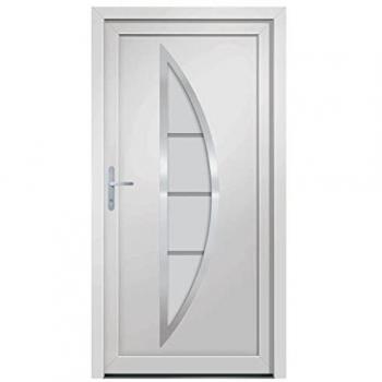 Vidéo Porte d'entrée blanche PVC 108x200 cm – Vente VidaXL