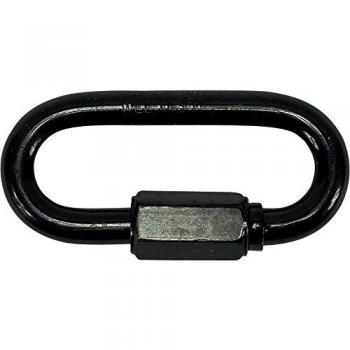 Mousqueton Noir Zingué 6,0mm (Lot de 100)