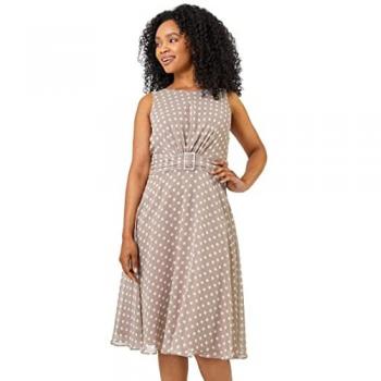 Roman Petite Spot Print Buckle Detail Dress