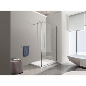 Mampara Ducha Nala Walk‑In (200 cm) con Puerta Móvil y Cristal Templado 8 mm