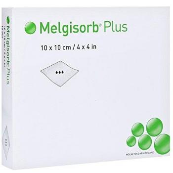 Mölnlycke Health Care Melgisorb Plus Alginat Verband 10x10 cm steril, 10 St