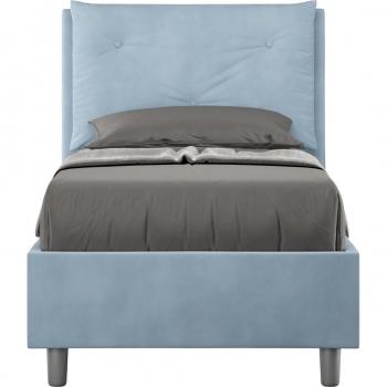 Cama con Base y Caja Azul Claro Microfibra 80x190