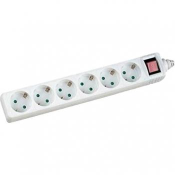 Inline 16463V Regleta Seguridad Infantil – 6 tomas, 3 m, blanco, con interruptor