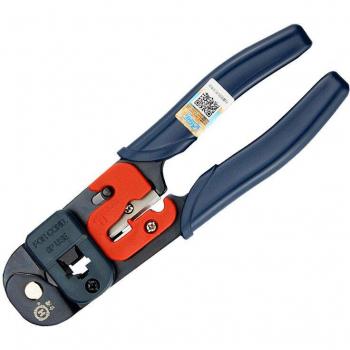 Sanbao Prensador de Red HT‑L2180 8P8C, RJ45 y Cabezal de Cristal