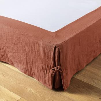 Alfombra de soporte para cama 90x190 cm, tejido de algodón Terracotta naranja