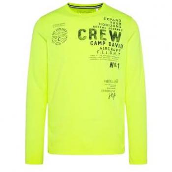 CAMP DAVID Langarmshirt Baumwolle Neon Lime 4XL