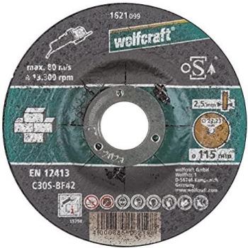 WOLFCRAFT 1621099 | Disco de corte para piedra ø 115 x 2,5 x 22,23mm