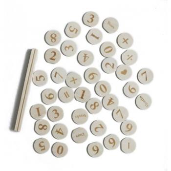 Juego de Fichas Multiplicación Madera