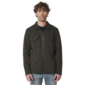 Sobrecamisa de manga larga para hombre en color oliva
