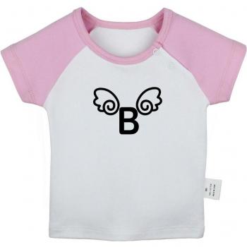 IDzn Baby Korte Mouwen T-shirt met Engel Ontwerp