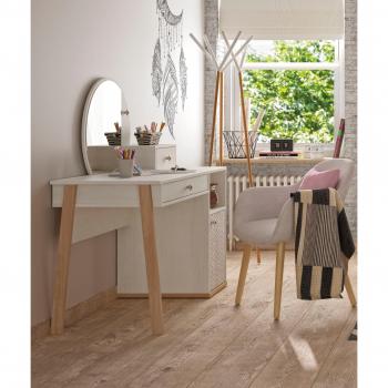 Alika Jugendzimmer‑Set (Schreibtisch + Spiegel) – GAMI Braun
