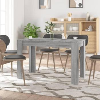 Vidaxl Smoked Oak Dining Table 120x60x76 cm Engineered Wood