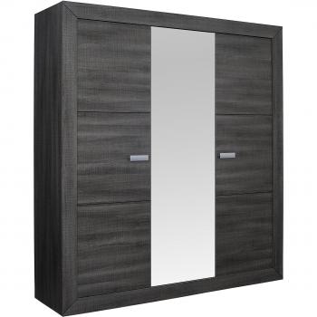 Élégance Avignon 200 cm, armoire à trois portes en bois gris