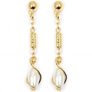 35×6 mm Gold‑Plated Perla Jewelry