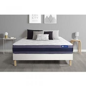 Ensemble sommeil ACTIMEMO MORPHO 90x200 : matelas mémoire, sommier blanc – 5 zones confort