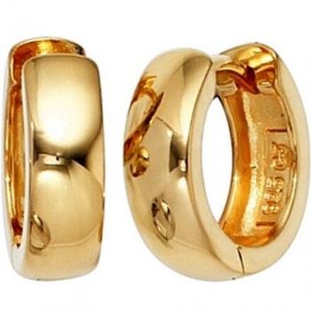 925 Sterling Silber vergoldete Creolen Ohrringe
