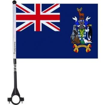 Bandera de Poliéster para Bicicleta Georgia del Sur 14x21 cm