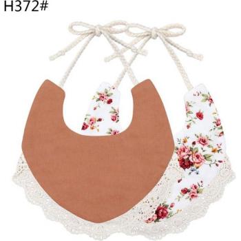 Doublé Bavoirs Fleurs 100% Coton