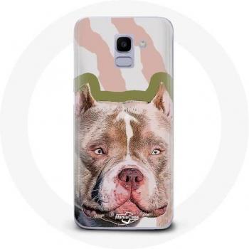 Pitbull Hund Hülle für Samsung Galaxy A6 2018