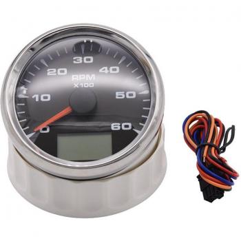 85 mm LED‑Tacho mit digitalem Messgerät, 0‑6000 RPM, 1:300 Geschwindigkeitsverhältnis
