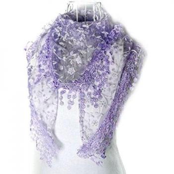 Xinan Mantilla Púrpura con Impresión Floral y Borla