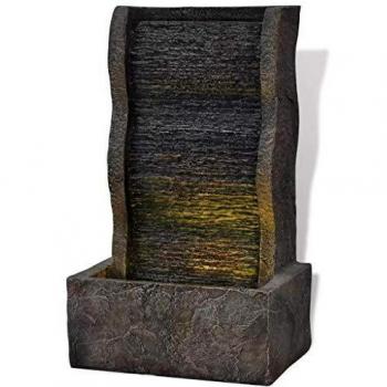 VidaXL Compact LED Water Feature in Poly Resin