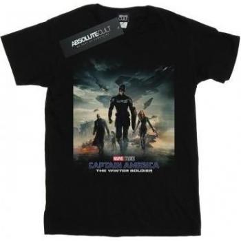 T-shirt noir garçon Marvel Studios Captain America Le Soldat de l'Hiver avec affiche 13-14 ans