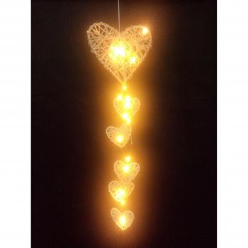 Festive Heart Dreamcatcher with Lights