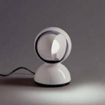 Lampada da Tavolo Eclisse di Artemide, 25W, Attacco E14, Bianco