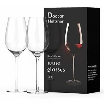 Doctor Hetzner Long Stem Crystal Wine Glasses, 2-Pack