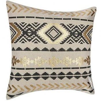 Coussin 40x40 gris etnik gold