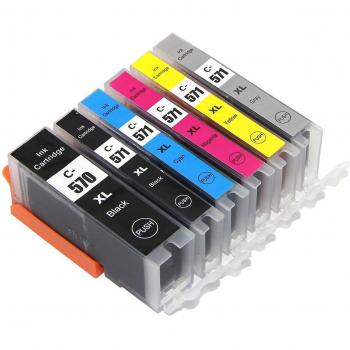 Cartuchos de tinta Go compatibles para Canon PGI-570 y CLI-571 (6 tintas)