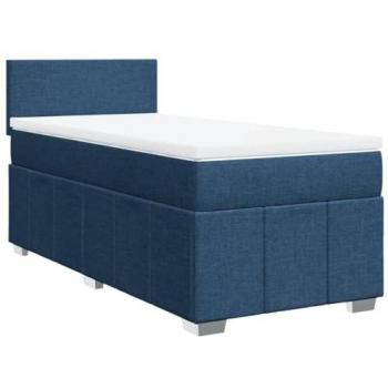 VidaXL Boxspringbett mit Matratze 100x200 cm Blau