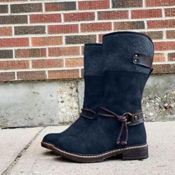 Women’s Mid-Calf Non-Slip Boots with Round Toe