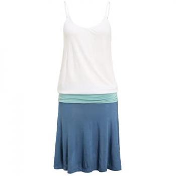 Damen Strandkleid BEACHTIME Weiß-Türkis-Blau Gr. 46