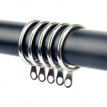 Rideau d'intérieur à tiges métalliques, anneaux de suspension, idéal salon