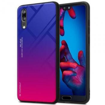 Huawei P20 Coque Moderne Cadorabo Violet-Rouge