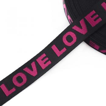 Meetee 10M 25mm LOVE Webbing for Garment Decor