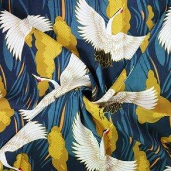 100% Rayon Peony Print Fabric for Spring Dresses