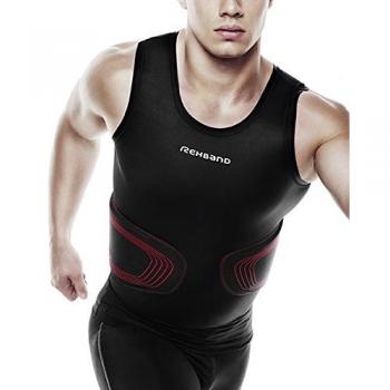 Schwarz‑Rotes Kompressionstanktop Rehband RX Contact – L – 508036