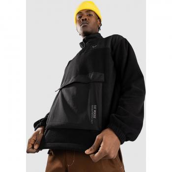 Fleece Fat Moose Herold Felpa con Zip, Cappuccio Nero e Design Sportivo