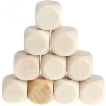 10 Pcs/Set Wooden Dice for Crafts