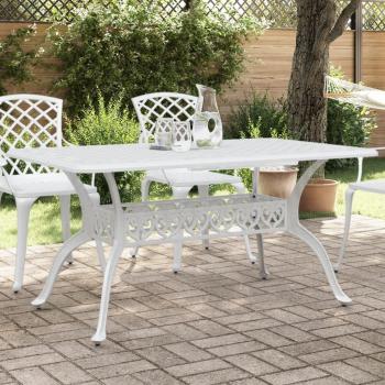 Mesa Jardim VidaXL 150×90×72 em Alumínio Branco Fundido