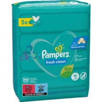Pampers Fresh Clean Baby Feuchttücher 5 x 52 Tücher