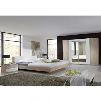 Chambre adulte en imitation chêne 180 X 200 cm PEGANE