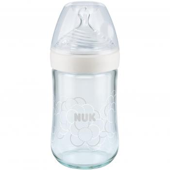 Bottiglia Nuk Vetro Baby 240ml con tettarello silicone multicolore