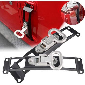 Pedales metálicos plegables para bisagras de puerta exterior, 2 piezas, accesorios para Wrangler JL JLU